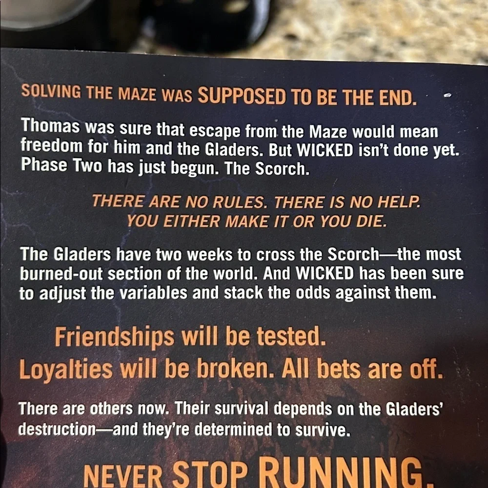 Maze Runner Book Series by James Dashner. Books 2-5.